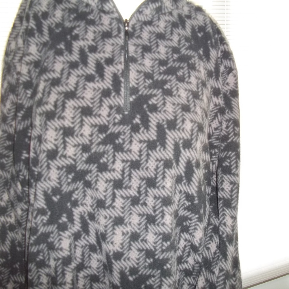 Columbia Fleece Pullover Jacket Black Sz 1X